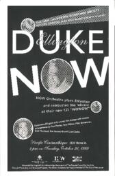 Duke Ellington NOW: NOW Orchestra plays Duke Ellington and celebrates the release of their new CD "WOW"