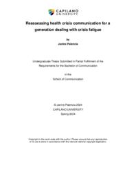 Reassessing health crisis communication for a generation dealing with crisis fatigue