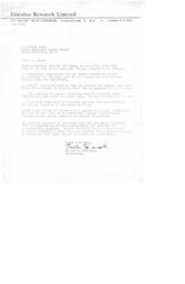 Letter from Walter Hardwick of Tantalus Research Ltd. to Peter Jones of N. Van School Board)