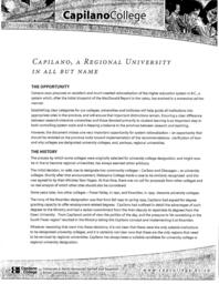 Capilano, a regional university in all but name
