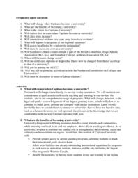 Frequently asked questions for the website