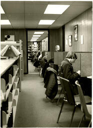 Students studying in library, West Van campus