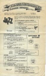 The Classical Joint: September/October '85 Schedule