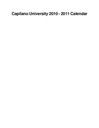 Calendar 2010-2011