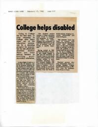 College helps disabled