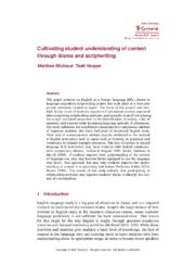 Cultivating student understanding of context through drama and scriptwriting