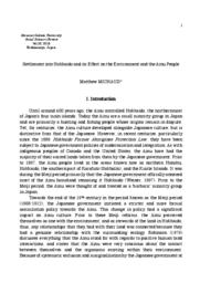 Settlement into Hokkaido and its effect on the environment and the Ainu people