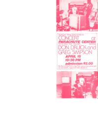 Don Druik and Greg Simpson: Concert at Parachute Center