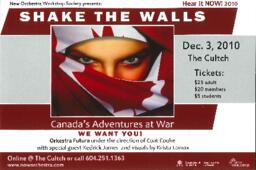 Shake the Walls: Canadia's adventures at war