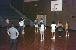 Informal basketball game or practice