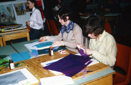 Students in art class