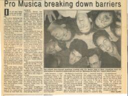 Pro Musica breaking down barriers