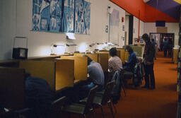 Studying in the library