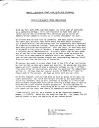Draft- Potential Front Page 1978-1979 Calendar: 1978-79 Capilano's Tenth Anniversary