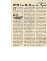 NOW Has No Room for Egos: Off Beat