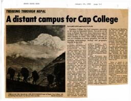 A distant campus for Cap College: Trekking through Nepal