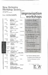 Improvisation workshops: New Orchestra Workshop Society presents improvisation workshops