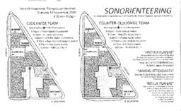 Sonorienteering: A Cartographic Composition by Scott Thomson for Mobile Musicians, Dancers & Audience