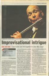 Improvisational intrigue: Here and Now: Coat Cooke put trio together to 'play like crazy'