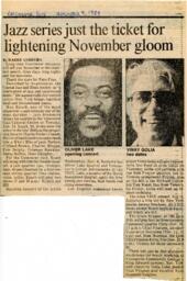 Jazz series just the ticket for lightening November gloom