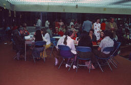 Students in café theatre