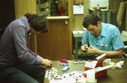 Students making 35mm slides