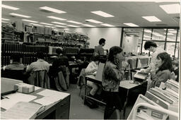 People studying in the library