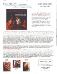 Cellar Live CD Release