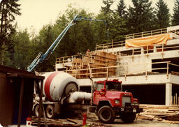 Cement truck, H Building (Fir) construction