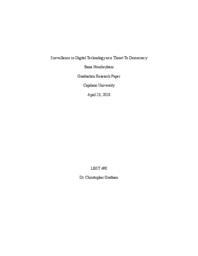 Surveillance in Digital Technology as a Threat to Democracy