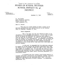 A brief summary of conversations with Dennis Franklin of the Academic Board