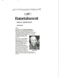 Entertainment - Daily Specials: Music
