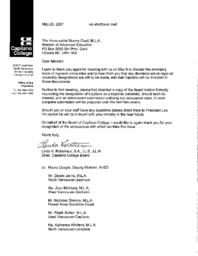 Formal request for university designation