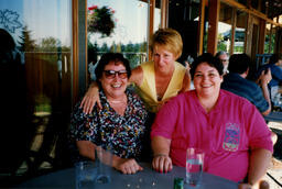 Three women at a table