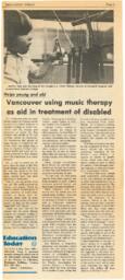 Vancouver using Music therapy as aid in treatment of disabled: Helps young and old