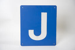 J Building sign
