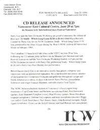 CD Release Announced