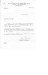 Letter from Miss Enid Dearing to Mr. Leslie Brooks, with enclosed report