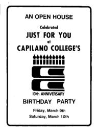 An Open House: Celebrated just for you at Capilano College's 10th Anniversary Party