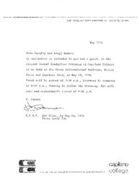 Invitation to faculty and staff members