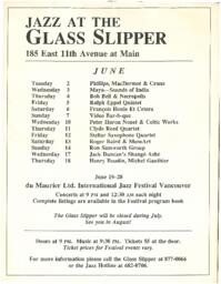 Jazz at the Glass Slipper: June