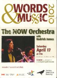 Words & Music 2010: The NOW Orchestra with Kedrick James