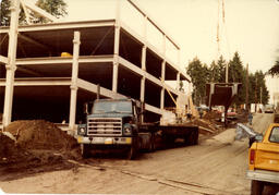 Semi truck and crane