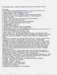 The 1999 Music Class: Beauty, Greatness, fun and how music enriches our lives