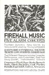 Firehall Music: Five Alarm Concerts