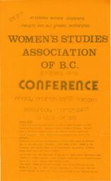 Women's Studies Association of B.C. Spring 1979 Conference
