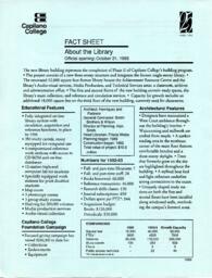 Fact sheet about the library