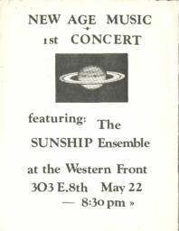 New Age Music 1st Concert: Featuring: The Sunship Ensemble