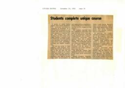 Students Complete Unique Course: 