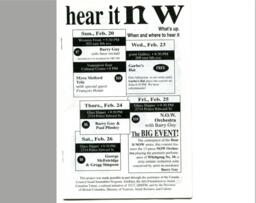 Hear It NOW: What's Up. When and Where to Hear it